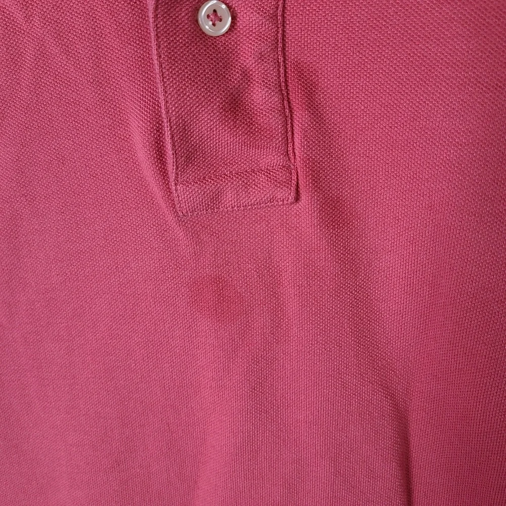 Polo Ralph Lauren Shirt Mens Large Pink Custom Slim Fit Cotton Short Sleeve